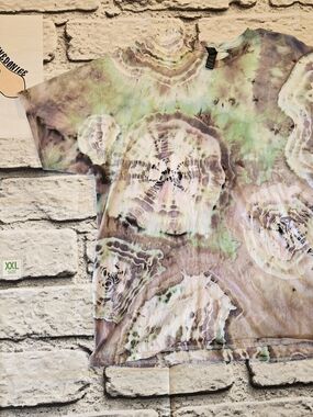 Adult Tie-Dye Short Sleeve Tee - Multi Green